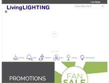 Tablet Screenshot of livinglighting.com